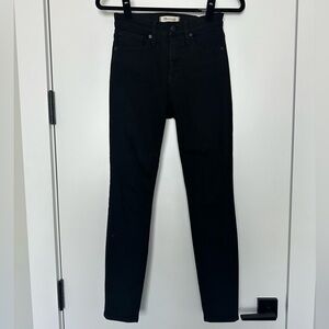 Madewell Black Jeans 9" High-Rise Skinny Stretch 25